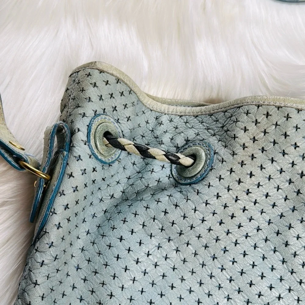 Balenciaga Pale Blue Arena Cross Pampille Bag - Picture 5 of 15